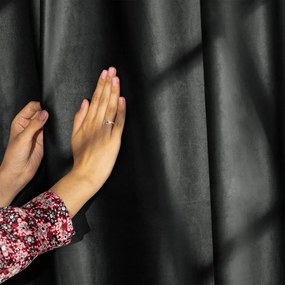 Sivý zamatový dimout záves 140x270 cm – Restilo