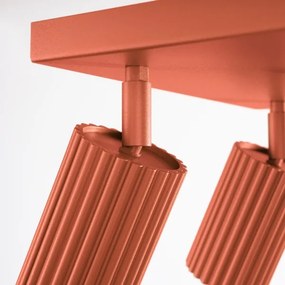 Sollux SL.1640 - Bodové svietidlo KARBON 4xGU10/10W/230V červená