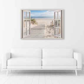 Gario Obraz na plátne Okno cesta na pláž Rozmery: 60 x 40 cm