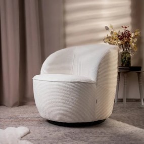 Kreslo SVINGEN otočné, biele 719325