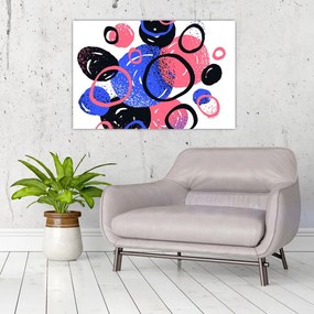 Obraz - Motív s kruhmi v živých farbách (90x60 cm)