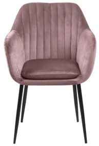 Ružové čalúnené jedálenské kreslo Emilia – Actona