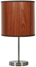 CLX Stolová lampa imitujúca drevo VALLADOLID, 1xE27, 60W, dub