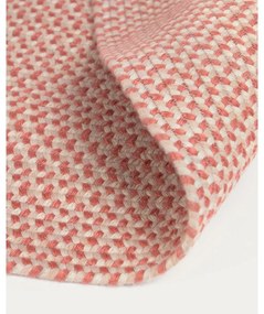 Ružový okrúhly vnútorný a vonkajší koberec z recyklovaných vlákien ø 150 cm Rodhe – Kave Home