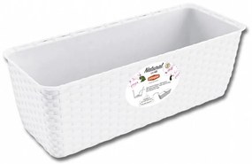 Truhlík samozavlažovací NATURAL plastový 40x16x13cm biely