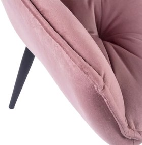 Jedálenská stolička CHERRY zamatová ružová ALL 999158
