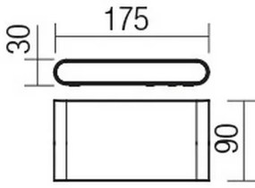 Redo 9054 - LED Vonkajšie nástenné svietidlo POCKET LED/13W/230V IP54