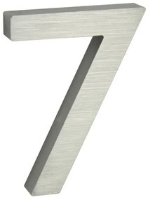 Domové číslo "7", RN.100LV, brúsené, strieborná