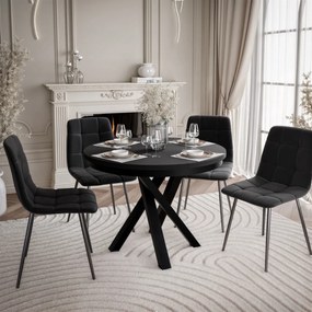 ROZKLADACÍ JEDÁLENSKÝ STÔL SALOME ČIERNY 100 / 140cm