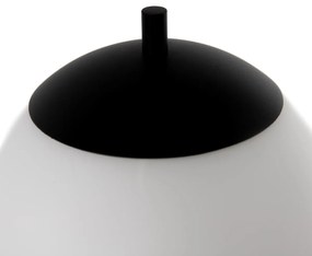 Moderná stolná lampa čierna s opálovým sklom vrátane LED 3-stupňového stmievača - Djent