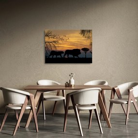 Sklenený obraz Safari (70x50 cm)