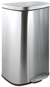 Spirella pedálový odpadkový kôš AKIRA kartáčovaná nerezová oceľ soft-close 30 L 10.21569