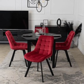 PROXIMA.store - Čalúnená jedálenska stolička RICK FARBA: červená, MATERIÁL: zamat