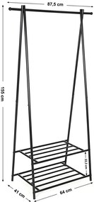 Stojan na oblečenie Hunter 40 × 151 × 64 cm SONGMICS