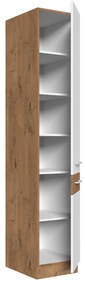 Vysoká kuchynská skrinka Woodline 40 DK-210 2F, Farby: dub lancelot + dark wood