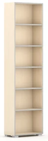 Knižnica SILVER LINE, 1 stĺpec, 2230 x 600 x 400 mm, breza