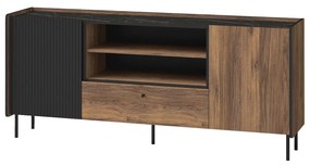 TV stolík Phelan P16 (orech warmia + čierna). Akcia -21%. Vlastná spoľahlivá doprava až k Vám domov. 1062546