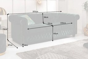 Pohovka Chesterfield zamat zelená