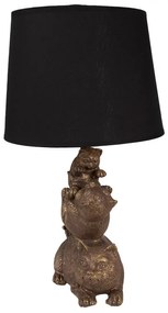 Black & gold stolná lampa CATS Ø25*43