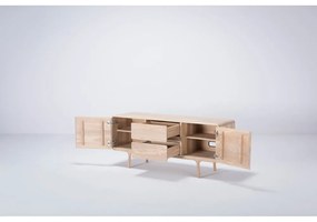 TV komoda z masívneho dubového dreva Gazzda Fawn Natural