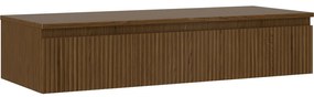 Mexen Rivel, kúpeľňová skrinka pod umývadlo 120 cm s hornou časťou, 1 zásuvka, drážkovaná, orech, 91A20-12023-1-BFC86
