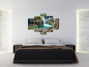 Obraz - Rieka s vodopádmi (150x105 cm)