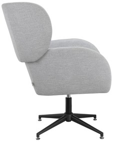 Svetlosivé zamatové kreslo ušiak Vanessa – Støraa