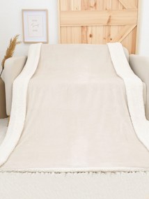 Baránková deka mikroplyš Exclusive 150 × 200 cm – Laura prírodná