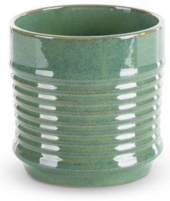 KERAMICKÝ KVETINÁČ (FI) 17X17 CM ZELENÁ