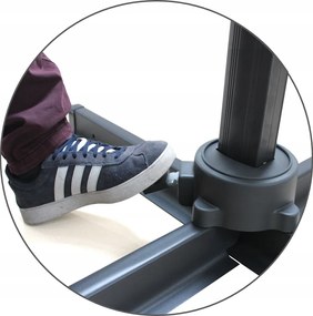 CH Krémový záhradný slnečník Roma s obalom - 3x3m