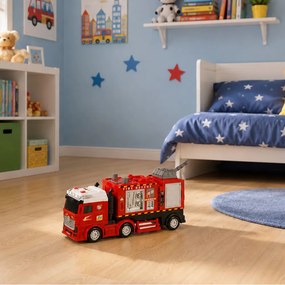 LEAN Toys Hasičské auto s vodným delom, pohonom, svetlami a zvukmi