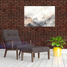 Obraz - Abstrakcia hôr s textúrou mramoru (90x60 cm)