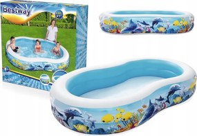veľký Nafukovací Bazén pre deti 262x157x46 cm Bestway morské zvieratká