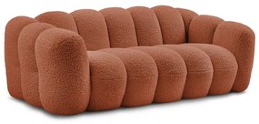 Pohovka z textílie buklé v tehlovej farbe 232 cm Hippolyte – Bobochic Paris