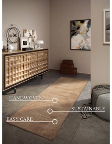 Béžový ručne tkaný vlnený behúň 80x250 cm Ursule – Villeroy&amp;Boch