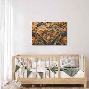 Obraz - Rieka v tvare srdca (90x60 cm)