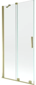 Mexen Velar vaňová zástena dvojkrídlová Posuvný 95 x 150 cm, Priehľadné, zlatý - 896-095-000-01-50