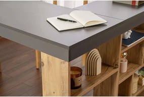 Pracovný stôl v dekore borovice 120x130 cm Vesper – Kalune Design