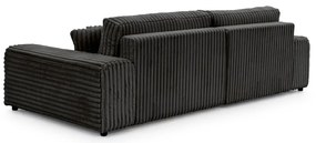 Tmavosivá menčestrová rozkladacia/s úložným priestorom rohová pohovka (ľavý roh) Sarina – Ropez