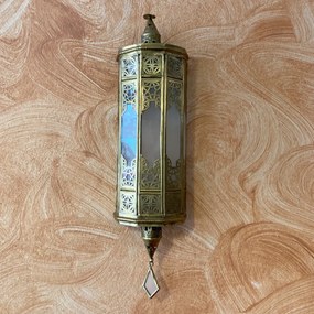 Mosadzná nástenná lampa Alzubra