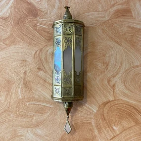 Mosadzná nástenná lampa Alzubra