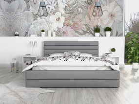 GM Čalúnená manželská posteľ Milada - sivá Rozmer lôžka: 140x200