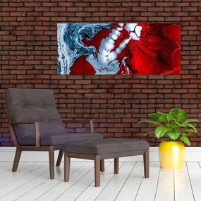 Obraz abstraktných škvŕn (120x50 cm)