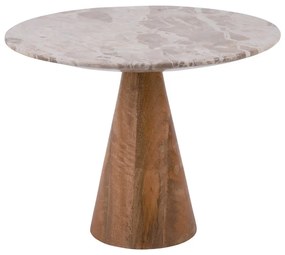 Okrúhly odkladací stolík s doskou v dekore mramoru ø 40 cm Force – Leitmotiv