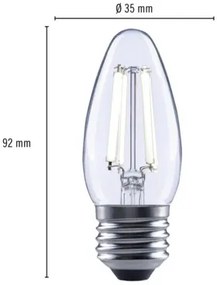 LED žiarovka FLAIR C35 E27 / 6 W ( 60 W ) 806 lm 4000 K stmievateľná