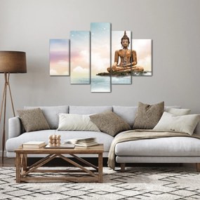 Obraz - Budha dozerajúci na zemi (150x105 cm)