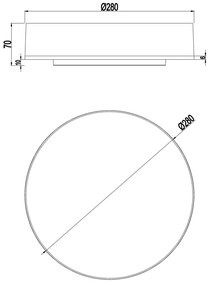 TOP LIGHT Svetlo nástenné-stropné Boxter K30 CCT, Biela