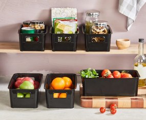 Súprava 6 ks organizérov do chladničky ONNIE čierna