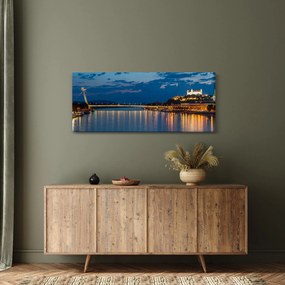 Obraz Bratislavy s hradom (120x50 cm)