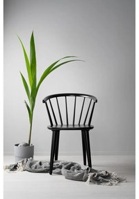 Čierna jedálenská stolička z dreva kaučukovníka Rowico Carmen